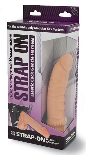 Реалистичный страпон телесного цвета LOVETOY (А-Полимер) 280303 (19,3 см)