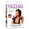 Набор Purple Pleasure Set: наручники, наножники и кляп Pipedream PD2110-12