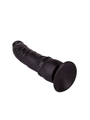Чёрный фаллоимитатор на присоске LOVETOY (А-Полимер) 400300 (19,3 см)