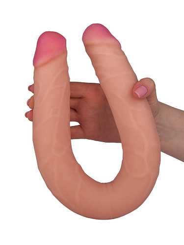 Двусторонний телесный фаллоимитатор LOVETOY (А-Полимер) FLEX FIX 941303 (46 см)