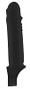 Чёрная удлиняющая насадка Shots Media BV Stretchy Penis Extension No.31 SON031BLK