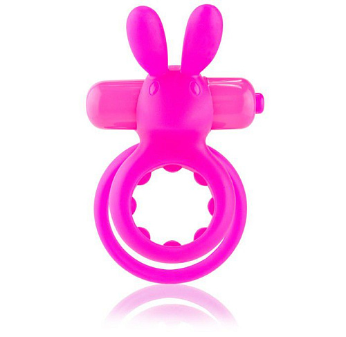 Розовое виброкольцо с подхватом мошонки Screaming O THE OHARE HAR-PK-101