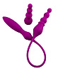 Фиолетовый двухсторонний вибромассажёр Adrien Lastic Two X 10873