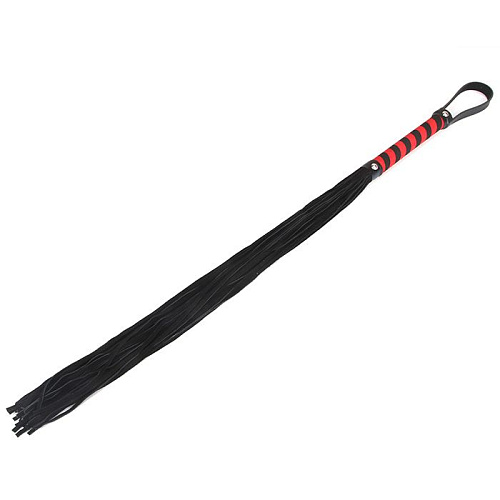 Мягкая плеть с чёрными шнурами Erotic Fantasy DIRTY PUNISH EFW012 (82 см)