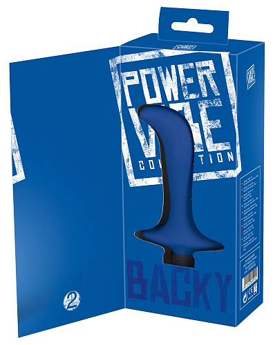 Синий вибромассажёр простаты Orion Power Vibe Backy 05909590000 (12,8 см)