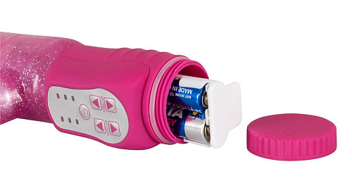 Розовый G-стимулятор с клиторальный отростком Orion Rotating G-spot Rabbit 0584584 (25 см)