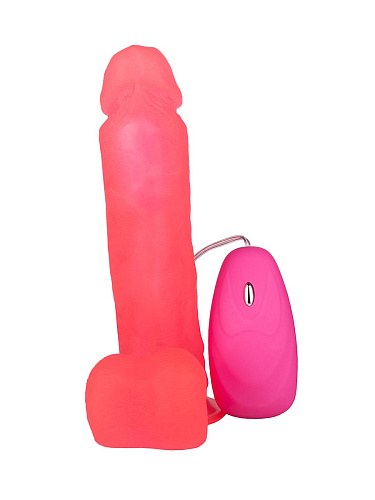 Розовый гелевый вибратор на присоске LOVETOY (А-Полимер) 231520 (19 см)