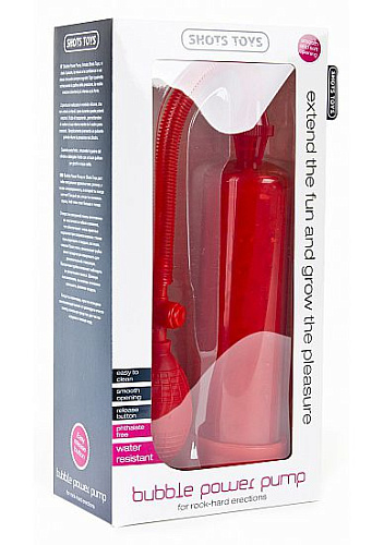 Вакуумная помпа красного цвета Shots Media BV Bubble Power Red SHT140RED