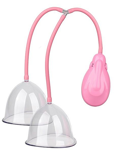 Прозрачная двойная автоматическая вакуумная помпа для груди Dream Toys BREAST ENLARGEMENT PUMP 21420