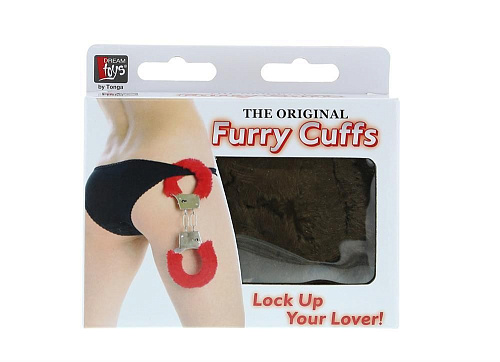 Металлические наручники с коричневой меховой опушкой Dream Toys 160030
