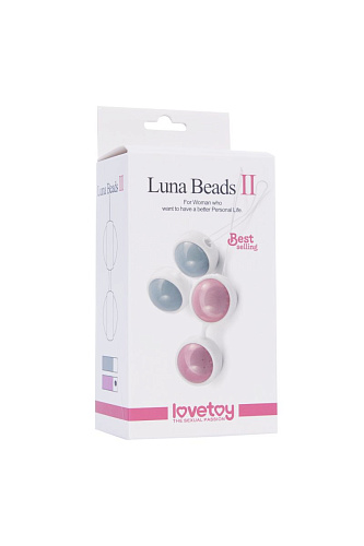 Голубые вагинальные шарики Lovetoy Luna Beards II 10024-blue