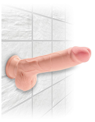 Телесный фаллоимитатор на присоске Pipedream 9 Triple Density Cock with Balls PD5720-21 (24,1 см)