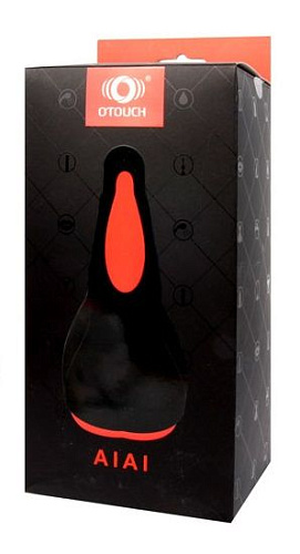 Чёрно-красный мастурбатор с вибрацией Otouch AIAI F1.0