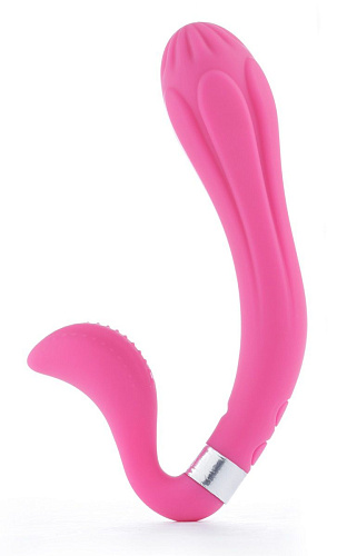 Розовый изогнутый вибромассажёр Closet Collection THE LADY JADORE 390018 (19 см)