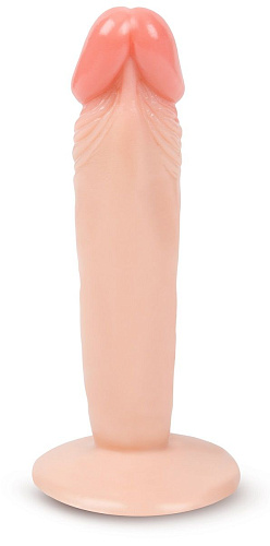 Телесный фаллоимитатор без мошонки на присоске Brazzers DWS021 (17 см)