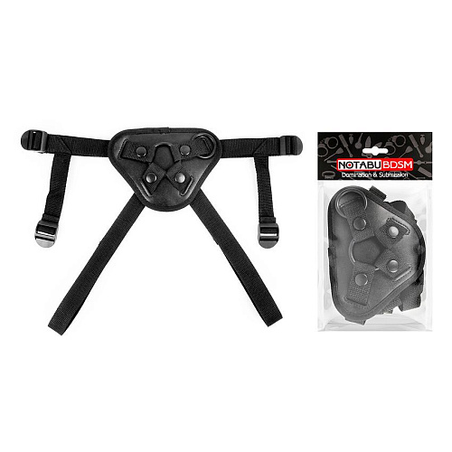 Чёрные универсальные трусики для страпона на регулируемых ремешках Bior toys NTB-80455-1