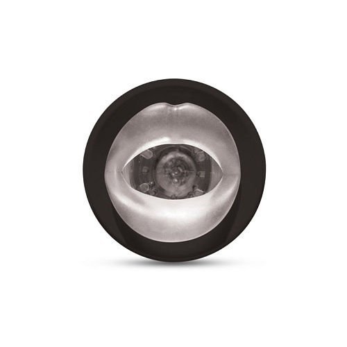 Перезаряжаемый мастурбатор-ротик чёрного цвета Pipedream Extreme Toyz Rechargeable Roto-Bator Mouth RD294