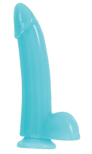 Голубой фаллоимитатор на присоске NS Novelties Firefly Smooth Glowing Dong 8 Blue NSN-0477-47 (22,3 см)