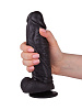 Большой чёрный фаллоимитатор на присоске LOVETOY (А-Полимер) 405500 (20,5 см)