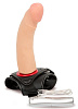 Телесный реалистичный вибрострапон Пикантные штучки DP02080-7Z (16,5 см)