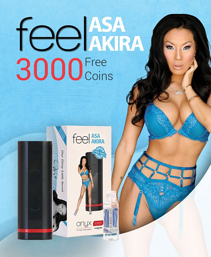 Чёрный мастурбатор для секса на расстоянии Kiiroo ONYX TELEDILDONIC MASTURBATOR ASA AKIRA E27234