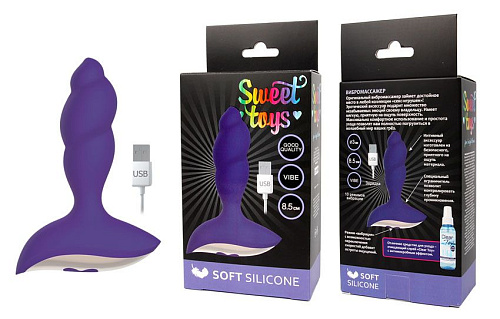 Фиолетовый спиралевидный вибромассажёр Bior toys ST-40164-5 (8,5 см)