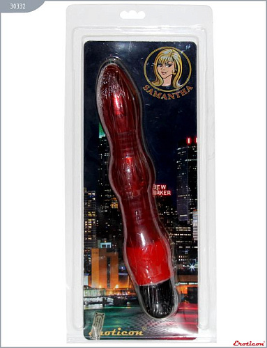 Красный гелевый супервибратор Eroticon Samantha 30332 (28,5 см)