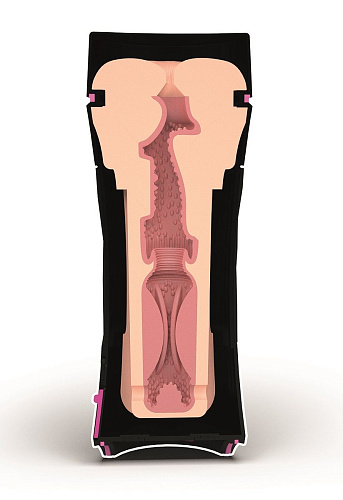 Телесный мастурбато-анус в тубе MyStim Oh Push me 46373