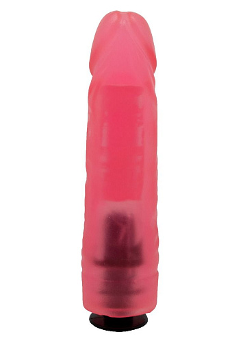 Гелевая насадка-фаллос розового цвета для страпона LOVETOY (А-Полимер) 191100 (17,5 см)