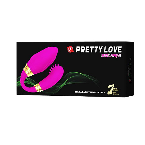 Водонепроницаемый вибратор для двоих лилового цвета Baile Squirm BI-014125