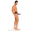 Полый фиолетовый универсальный страпон с вибрацией Pipedream For Him or Her Vibrating Hollow Strap-On PD3367-12