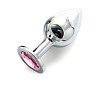 Анальная пробка с розовым кристаллом Anal Jewelry Plug BUTT PLUG Large SL-02 (9,5 см)