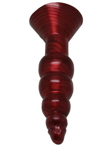 Бордовая анальная ёлочка Eroticon 30160 (17 см)