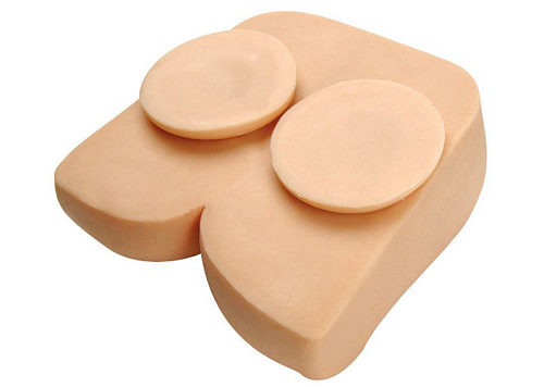 Телесные вагина и анус с вибрацией Topco Sales Bree Olson CyberSkin Vibrating Suction-Base Pussy Ass 1003063