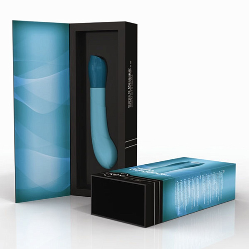 Голубой вибромассажёр с изогнутой головкой Jopen Ceres G Spot JO-8052-05-3