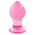 Малая розовая стеклянная анальная пробка NS Novelties Crystal Small NSN-0701-14 (6,2 см)