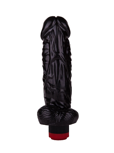 Большой чёрный вибромассажёр в форме фаллоса LOVETOY (А-Полимер) 415500 (20,5 см)