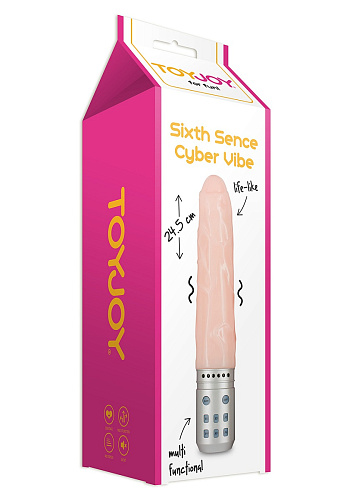Вибратор телесного цвета Toy Joy Sixth Sense Cyber Vibe Flushy 3006009052 (24,5 см)