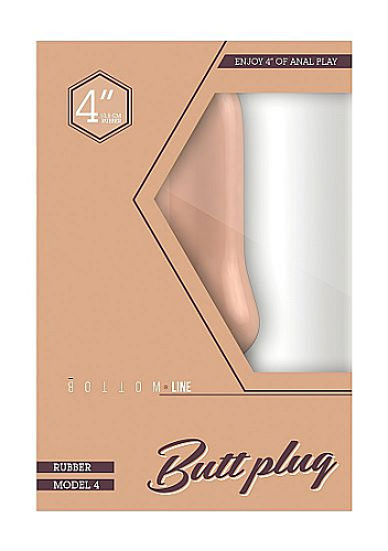 Бежевый анальный стимулятор Shots Media BV Bottom Line Model 4 BTM013FLE (10,5 см)