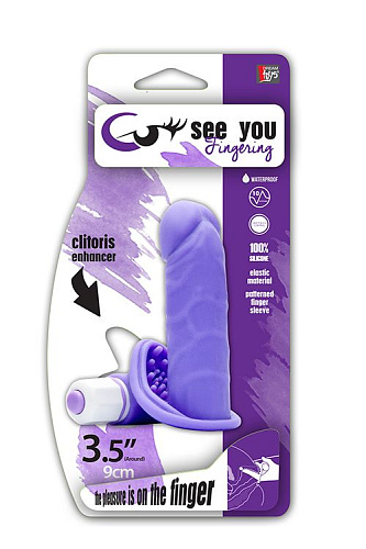 Фиолетовый вибростимулятор Dream Toys SEE YOU FINGERING PURPLE 21086