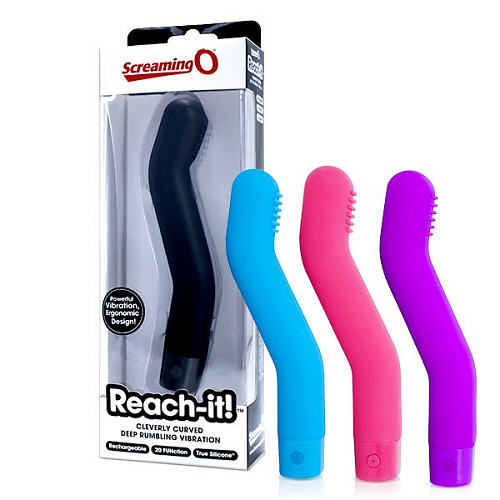 Изогнутый вибратор Screaming O Reach It Charged Vibe ART-110 (17 см)