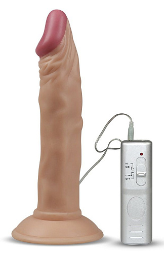 Реалистичный вибромассажёр телесного цвета с присоской Lovetoy BLASTER 350020 (19 см)