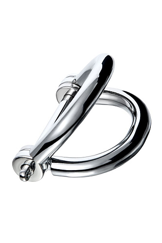 Серебристые наручники в форме восьмерки ToyFa Metal 717184-S (размер S)