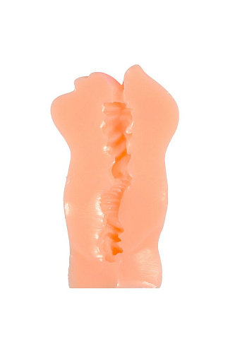 Мастурбатор-ротик телесного цвета с реалистичной внутренней текстурой Xise XS-MA60061