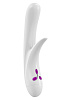 Белый вибромассажёр с клиторальным лепестком OVO K4 WHITE (23 см)