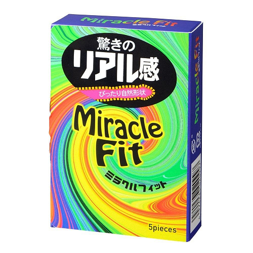 Презервативы в розовом цвете Sagami Miracle Fit №5 (5 шт)