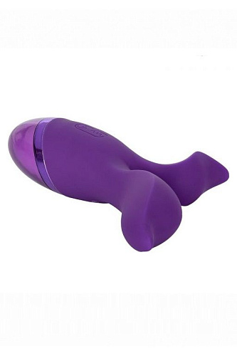 Фиолетовый раздвоенный вибромассажёр California Exotic Novelties Aura Duo SE-0735-25-3
