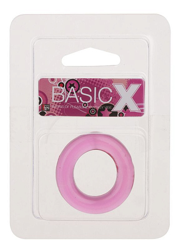 Розовое эрекционное кольцо Dream Toys BASICX TPR COCKRING PINK 20671