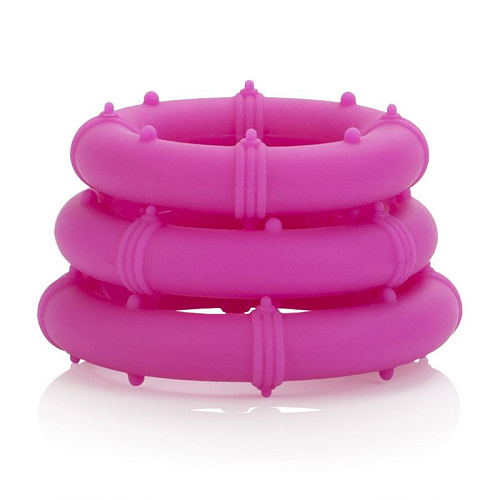 Набор розовых эрекционных колец California Exotic Novelties Posh Silicone Love Rings SE-1369-10-3