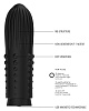 Чёрная вибропуля Shots Media BV Turbo Rechargeable Bullet Lush ELE011BLK (9,8 см)